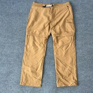 Stoic Pants Mens Extra Large Brown Utility Zip Off Convertible Cargo 40 X 32